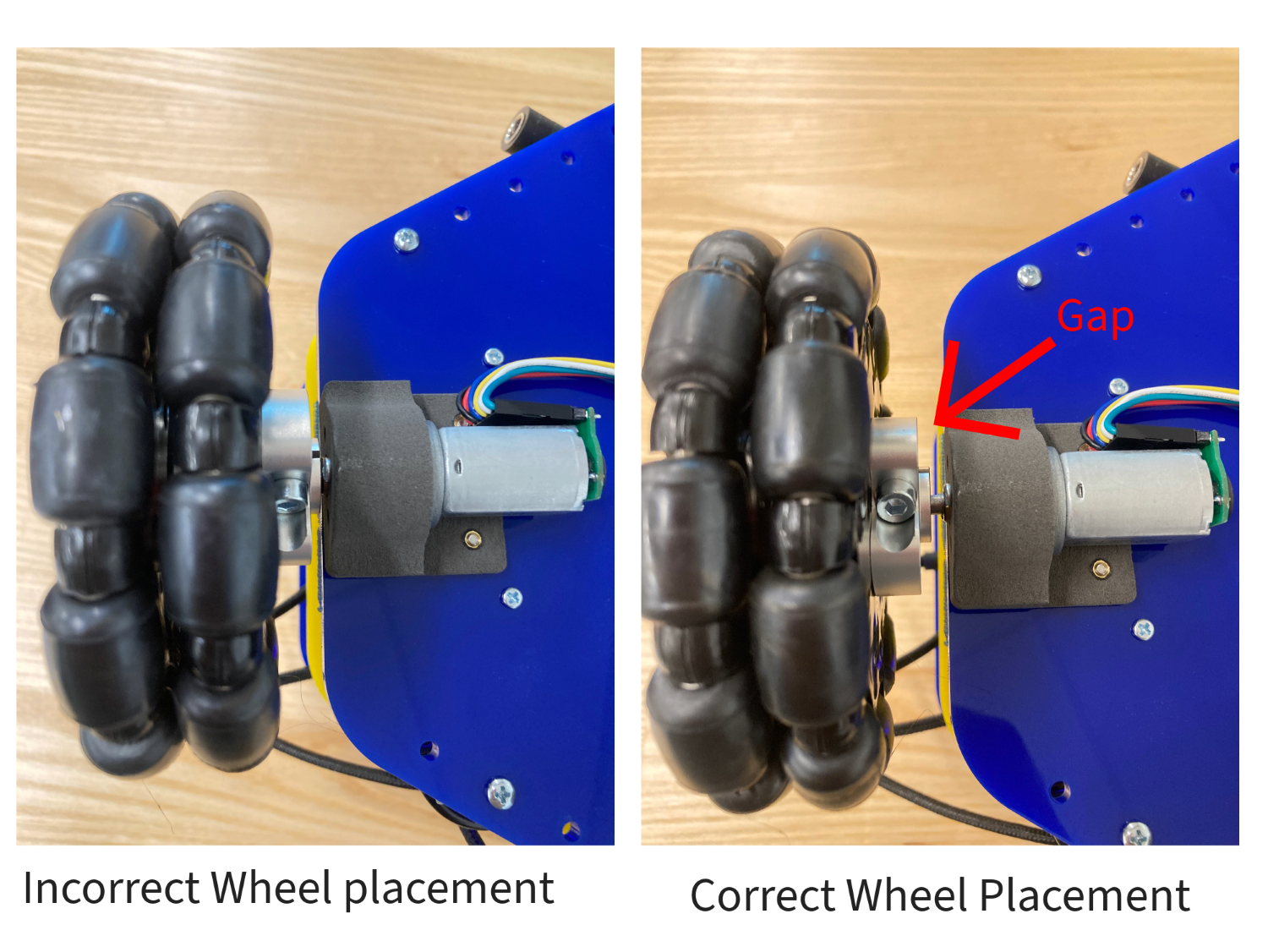 Wheel spacing